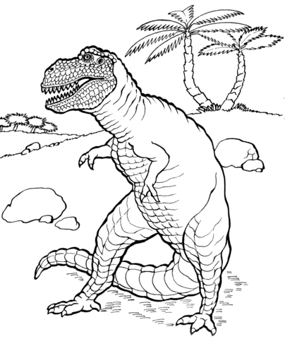 Tyrannosaurus Dinosaur Coloring Page